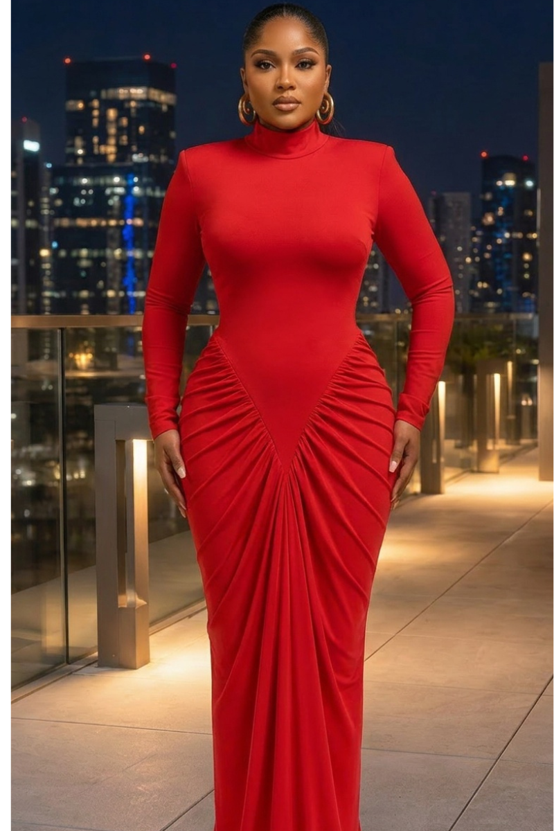 Lydia Ruched Maxi Dress