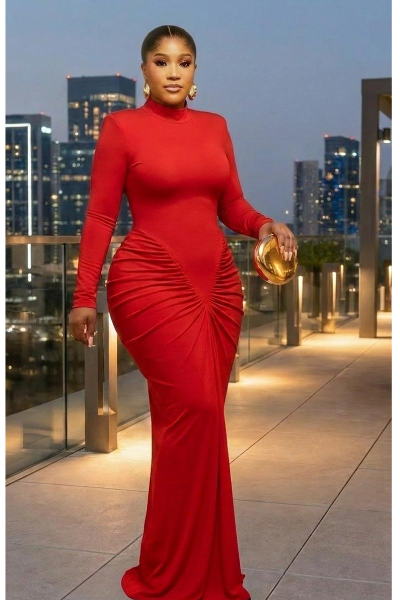 Lydia Ruched Maxi Dress