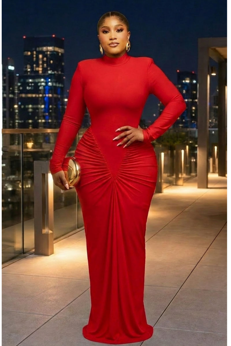 Lydia Ruched Maxi Dress