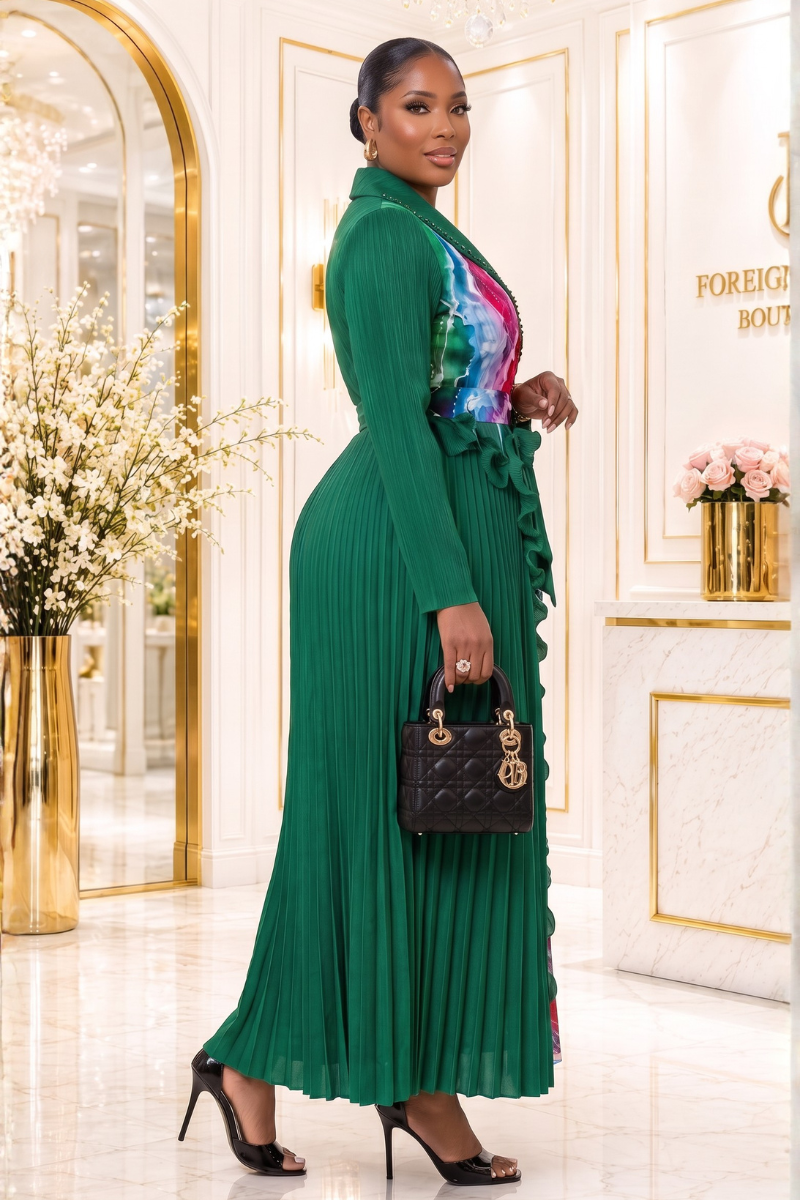 Sophia Royale Miyake Maxi Dress ✨