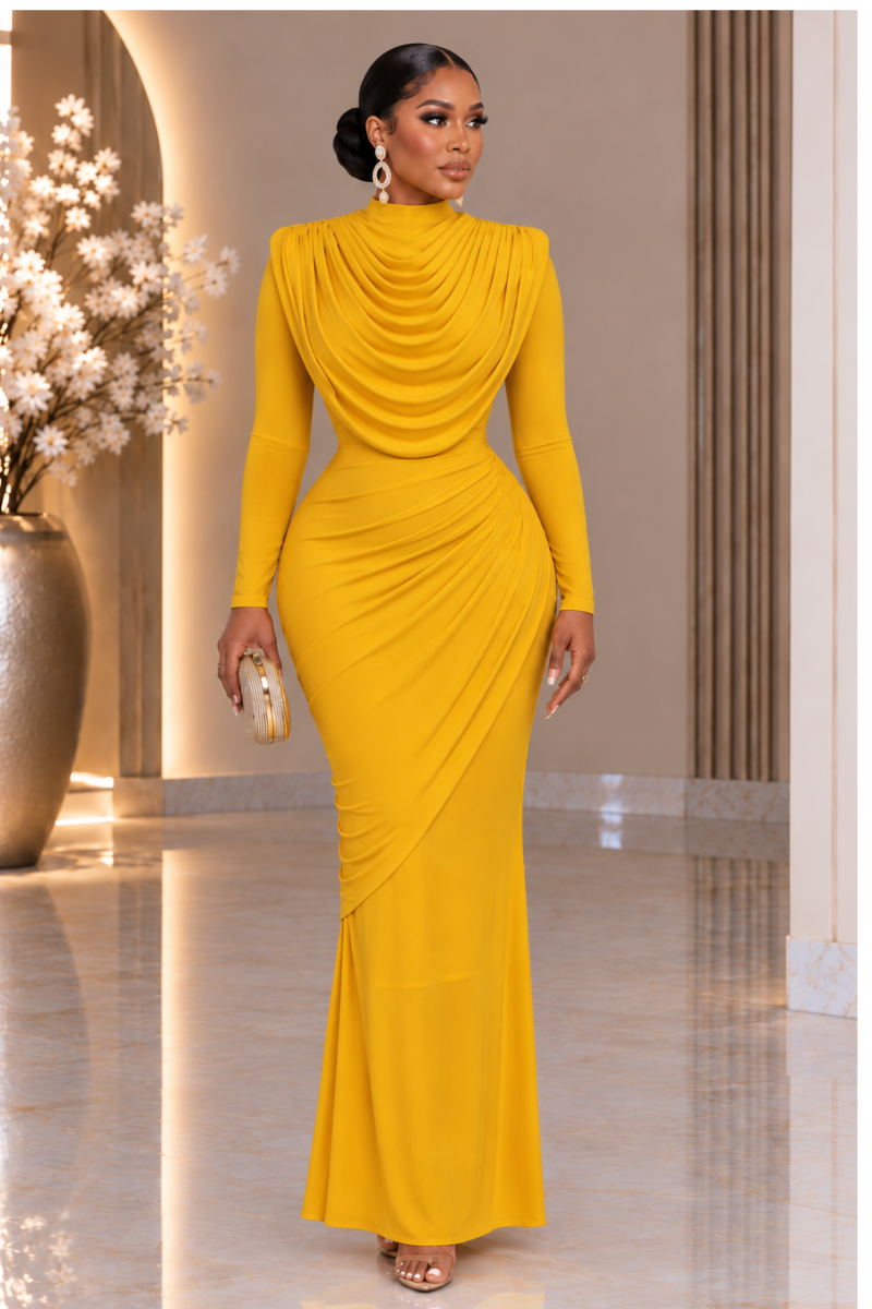 Amira Draped Maxi Dress