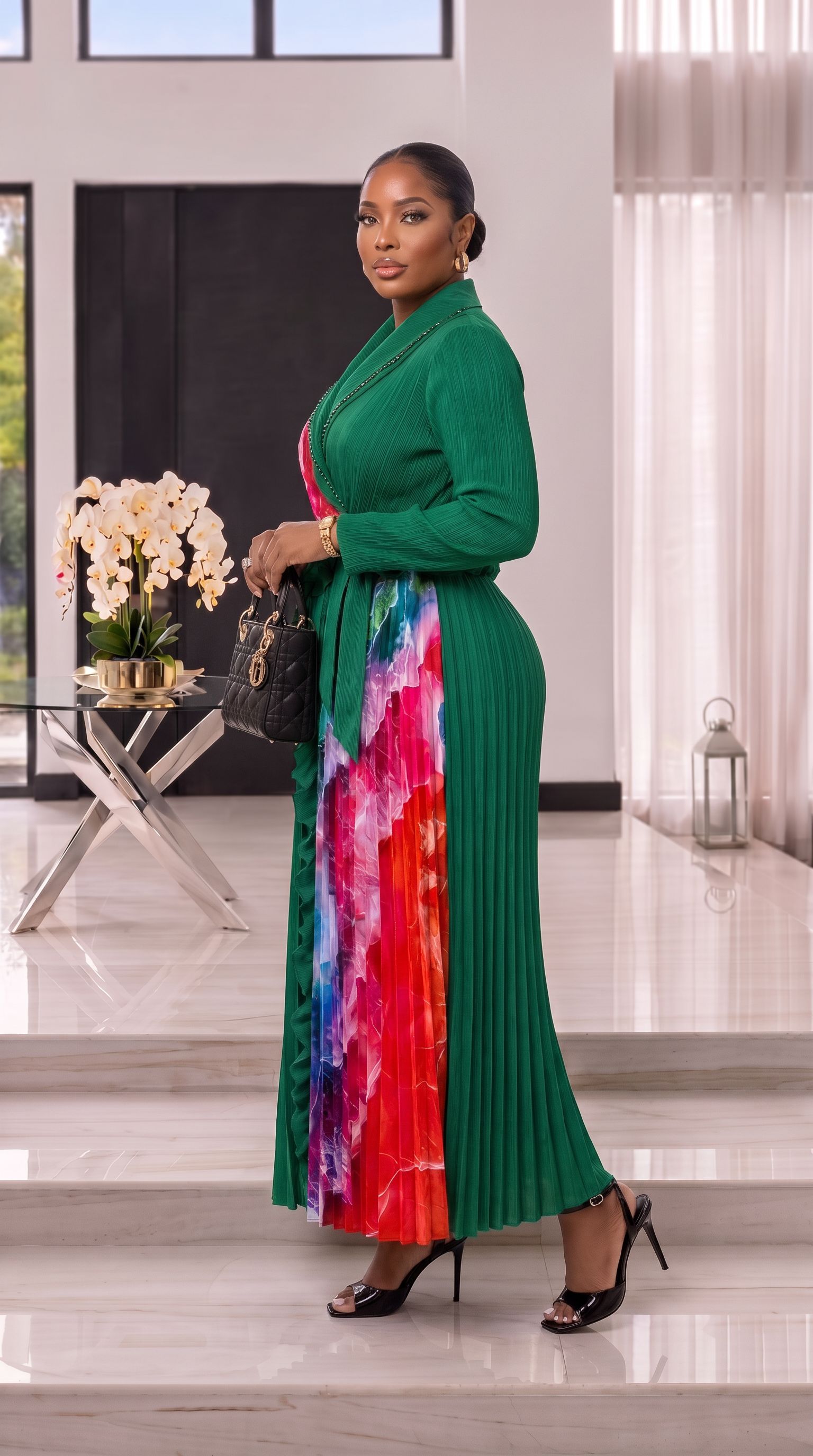 Sophia Royale Miyake Maxi Dress ✨